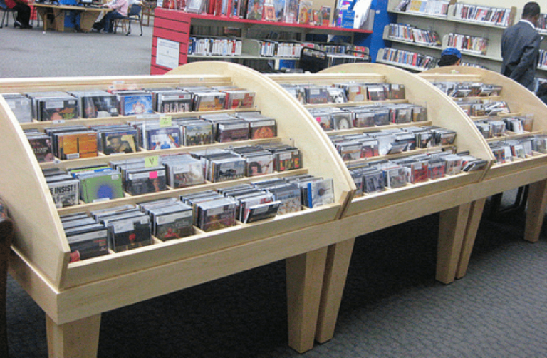 cd music in library