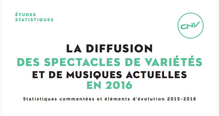 LA DIFFUSION DES SPECTACLES DE VARIÉTÉS ET DE MUSIQUES ACTUELLES EN 2016