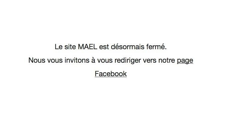 fermeture site mael