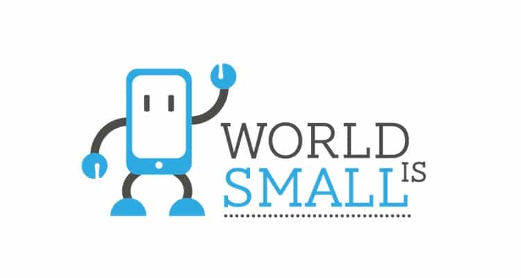 world is small logo